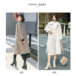 广州品牌女装伊曼服饰貂绒大衣时尚冬装外套走份拿货原单外贸