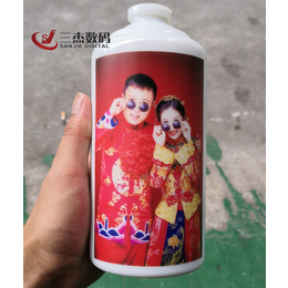 郑州浮雕酒瓶uv彩印机杯子圆柱体礼品定制印刷设备