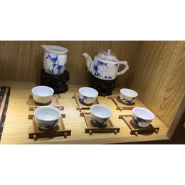 景德镇手绘青花茶具 手绘青花陶瓷茶具套装