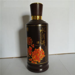 玻璃瓶 烤花玻璃瓶500ml