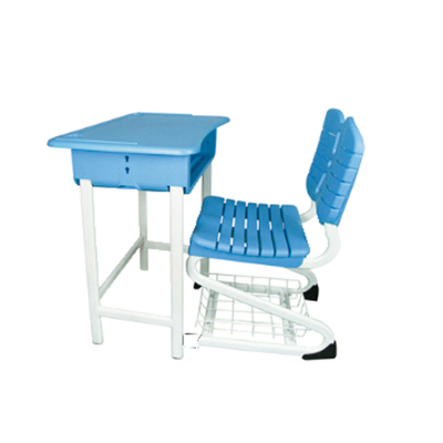 中小学单人四脚单层固定置物篮课桌椅