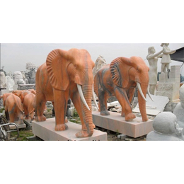 延边青石石雕大象定制-盛晟园林雕塑