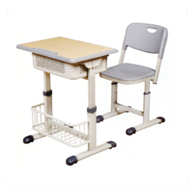 中小学单人 单柱单层套管升降课桌椅