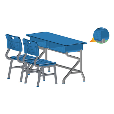 中小学双人R型塑料课桌椅