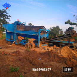旱地拖体淘金设备 大型滚筒选金机械 回收率高的采金设备