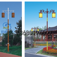 中式双头镀锌钢庭院灯，步道两侧庭院灯，庭院灯价格，中山厂家定制庭院灯
