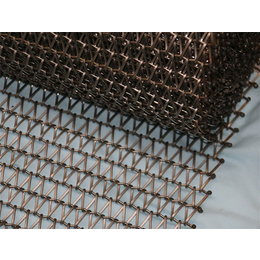不锈钢扁丝螺旋环网带-丽水网带-森喆金属装饰网帘