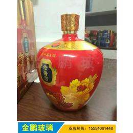 喷涂玻璃酒瓶-郓城县金鹏玻璃有限公司-四平玻璃酒瓶