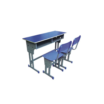 中小学双人双柱单层外升降课桌椅