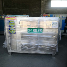 广东深圳1万风量不锈钢活性炭吸附箱VOC废气圆柱碳过滤吸附箱