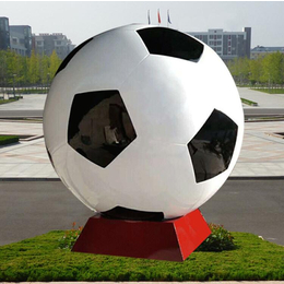 体育器材主题大型玻璃钢篮球足球雕塑运动标识*精致城市生活