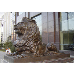 怡轩阁铜工艺品-北京卧式铜狮子雕塑-卧式铜狮子雕塑厂