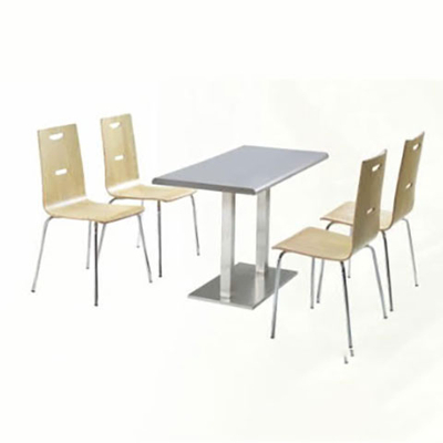 4位多层板固定椅餐桌