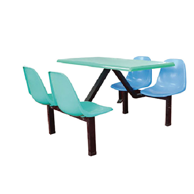 4位玻璃钢固定椅餐桌