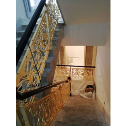 西安别墅铜艺雕刻镂空楼梯整体护栏厂家