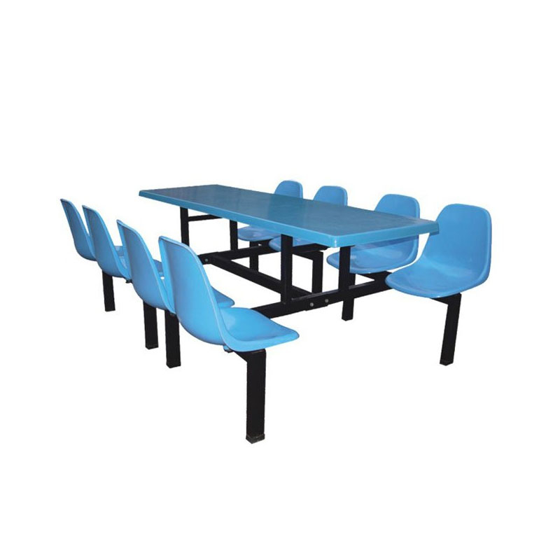 8位塑料固定椅餐桌