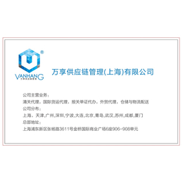 上海机械设备配件进出口报关清关公司