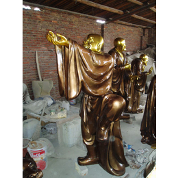 十八罗汉铜雕多少钱-阳泉十八罗汉铜雕-怡轩阁铜雕厂