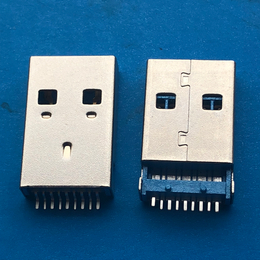 USB3.09Pin公头沉板焊线贴片SMT有*柱蓝胶
