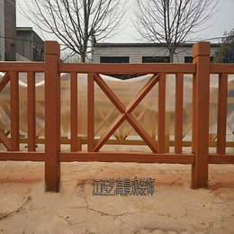 广东仿木栏杆供应商建设新农村  惠州水泥栏杆厂家制作仿木纹理