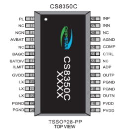 CS8350C锂电池供电恒定10W内置升压R类单声道功放芯片