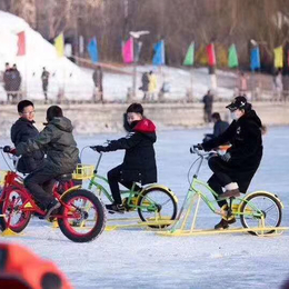 儿童冰上自行车价格冰上自行车详细参数 戏雪乐园厂家供应