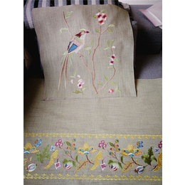 沙发垫刺绣-新概念绣花厂家*-沙发垫刺绣定制