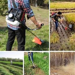 张家口市多功能割灌打草机水稻收割机松土轮式除草机