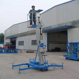 9米单柱铝合金升降平台液压升降机高空作业平台
