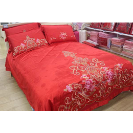 新娘家纺(在线咨询)-婚庆家纺-婚庆家纺床上用品四件套大红色