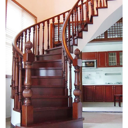 安装木制楼梯定做-郑州市安装木制楼梯-彭艺实木楼梯加工厂