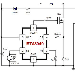 大功率充电器主控芯片ETA8049可用于PD快充充电器主控
