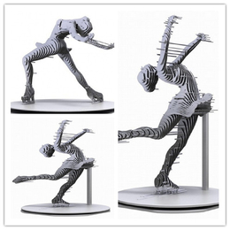 兰州金属切片人物雕塑 不锈钢舞蹈造型工艺品摆件