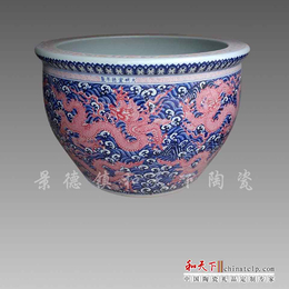  景德镇陶瓷鱼缸批发市场陶瓷鱼缸定制价格