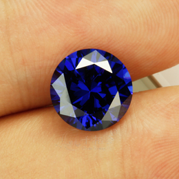 梧州人造蓝宝石 品质合成蓝宝石裸石 113号蓝 圆形镶嵌