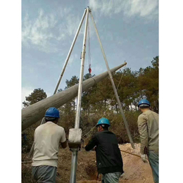 蚌埠市15米电缆架线水泥杆起立机器加粗型三角抱杆