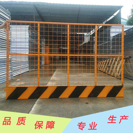 危险区域安全防护网 黄黑锌钢基坑护栏订制红白竖管带板隔离围栏