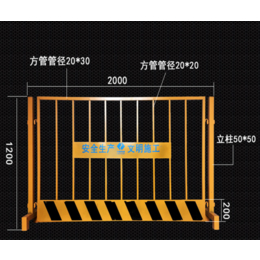 坤贤厂家价格工地临边基坑防护网 拆卸移动基坑护栏1.2米高
