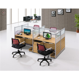 职员办公桌四人位员工电脑桌椅组合简约现代工作位屏风六人