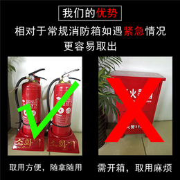 红色灭火器塑料底座-灭火器塑料底座-功彩安防品质保证