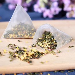 黑苦荞桂花进口尼龙纱网三角茶包代用茶oem贴牌缩略图