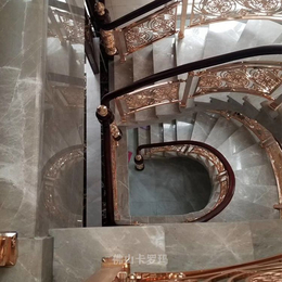 售楼部的铜镀金楼梯扶手设计业主非常满意缩略图