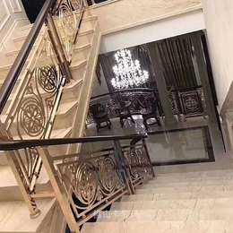上海时尚别墅搭配精美铜艺楼梯扶手款式
