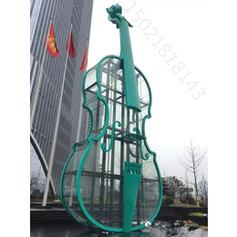 阜新商业街镂空大提琴雕塑 景观乐器定制