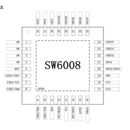 智融SW6008及简移动电源芯片问世内置数显驱动集成L口*