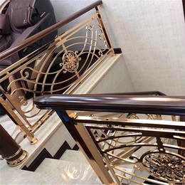 汕头铝艺浮雕楼梯扶手护栏现代时尚