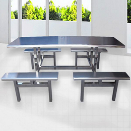 广州学校饭堂8人位不锈钢餐桌尺寸 康胜不锈钢餐桌生产厂家批发