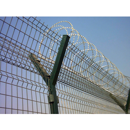 厂家定做机场护栏网Y型柱安全防护网防攀爬刀片刺绳围栏网