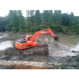 昆明湿地挖掘机出租价格- 民强水陆挖掘机出租