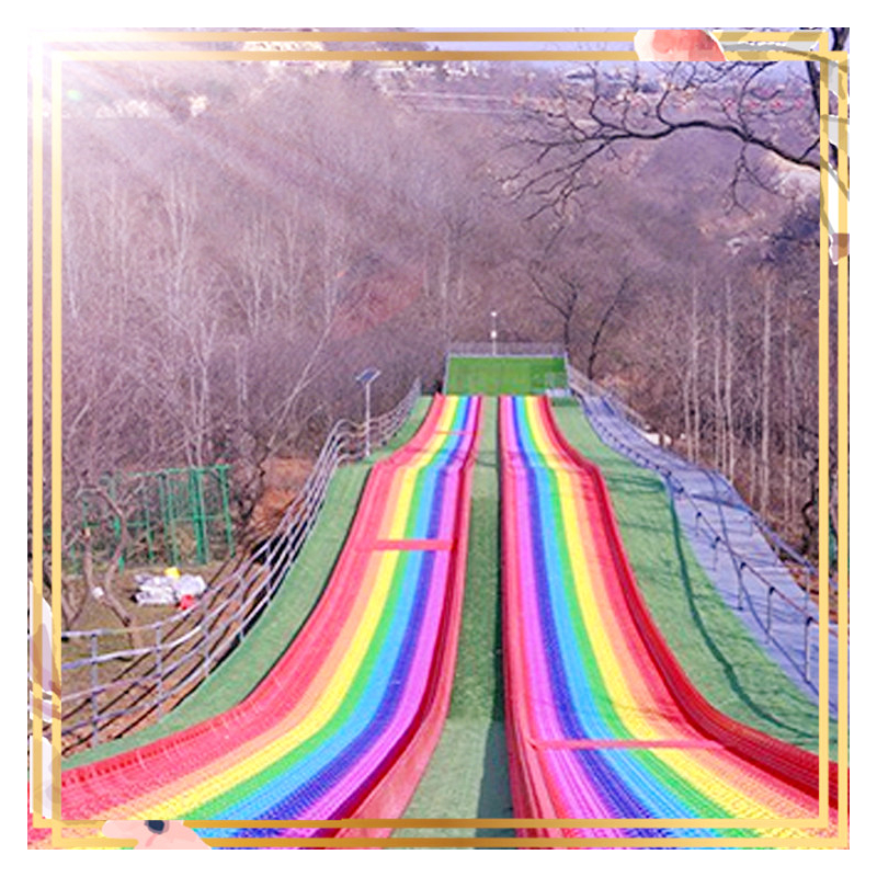 山东适合各种场地的网红彩虹滑梯 彩虹滑梯厂家 七彩滑道